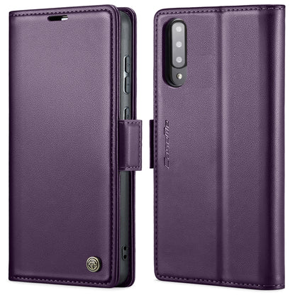 For Samsung Galaxy A30s / A50s / A50 CaseMe 023 Butterfly Buckle Litchi Texture RFID Anti-theft Leather Phone Case(Pearly Purple) - Galaxy Phone Cases by CaseMe | Online Shopping South Africa | PMC Jewellery | Buy Now Pay Later Mobicred