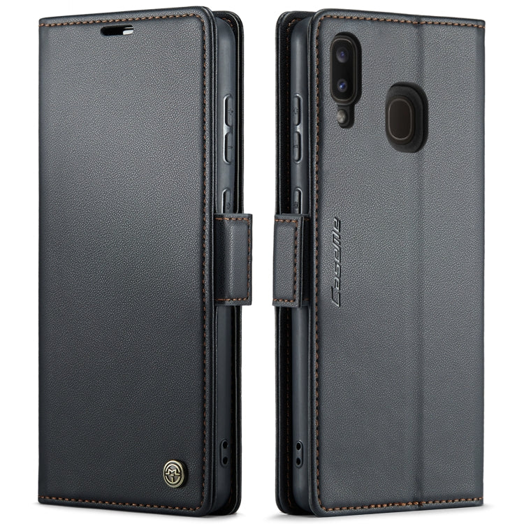 For Samsung Galaxy A40 CaseMe 023 Butterfly Buckle Litchi Texture RFID Anti-theft Leather Phone Case(Black) - Galaxy Phone Cases by CaseMe | Online Shopping South Africa | PMC Jewellery | Buy Now Pay Later Mobicred