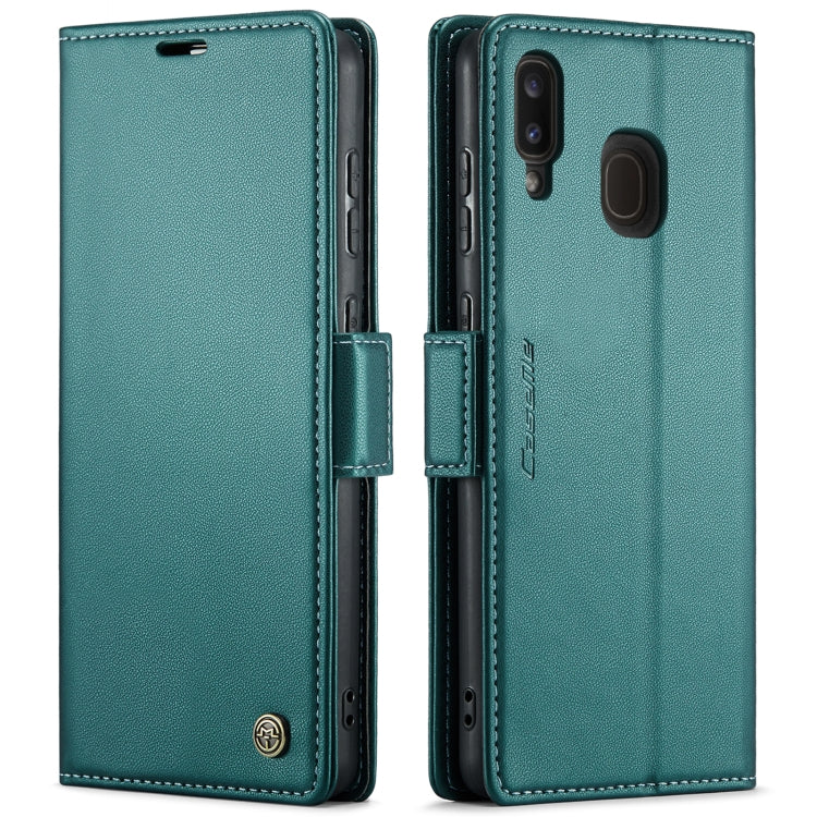 For Samsung Galaxy A40 CaseMe 023 Butterfly Buckle Litchi Texture RFID Anti-theft Leather Phone Case(Pearly Blue) - Galaxy Phone Cases by CaseMe | Online Shopping South Africa | PMC Jewellery | Buy Now Pay Later Mobicred