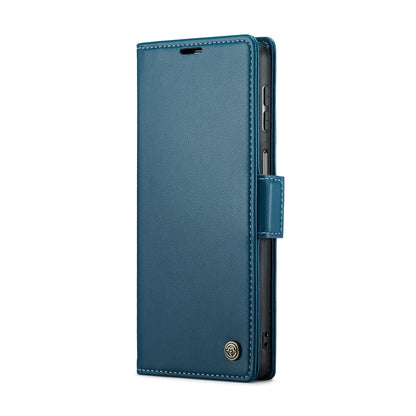 For Samsung Galaxy A24 4G CaseMe 023 Butterfly Buckle Litchi Texture RFID Anti-theft Leather Phone Case(Blue) - Galaxy Phone Cases by CaseMe | Online Shopping South Africa | PMC Jewellery | Buy Now Pay Later Mobicred