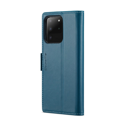 For Samsung Galaxy S20 Ultra CaseMe 023 Butterfly Buckle Litchi Texture RFID Anti-theft Leather Phone Case(Blue) - Galaxy Phone Cases by CaseMe | Online Shopping South Africa | PMC Jewellery | Buy Now Pay Later Mobicred