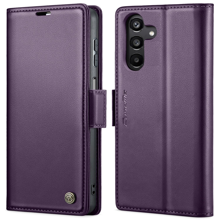 For Samsung Galaxy A15 4G/5G CaseMe 023 Butterfly Buckle Litchi Texture RFID Anti-theft Leather Phone Case(Pearly Purple) - Galaxy Phone Cases by CaseMe | Online Shopping South Africa | PMC Jewellery | Buy Now Pay Later Mobicred