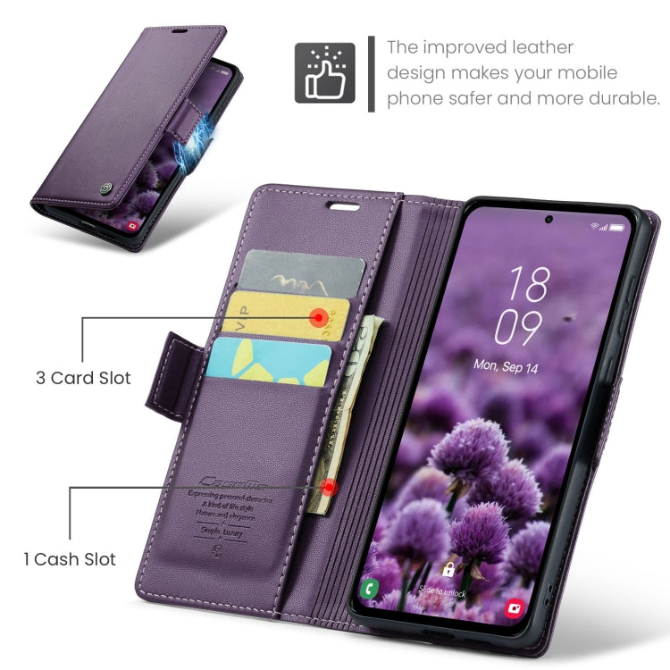 For Samsung Galaxy A55 CaseMe 023 Butterfly Buckle Litchi Texture RFID Anti-theft Leather Phone Case(Pearly Purple) - Galaxy Phone Cases by CaseMe | Online Shopping South Africa | PMC Jewellery | Buy Now Pay Later Mobicred