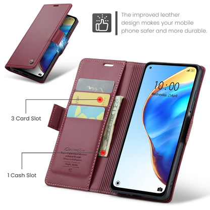 For Xiaomi Mi 10T 5G／10T Pro 5G CaseMe 023 Butterfly Buckle Litchi Texture RFID Anti-theft Leather Phone Case(Wine Red) - Xiaomi Cases by CaseMe | Online Shopping South Africa | PMC Jewellery | Buy Now Pay Later Mobicred