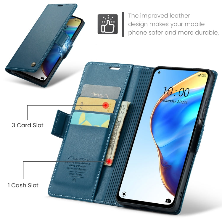 For Xiaomi Mi 10T 5G／10T Pro 5G CaseMe 023 Butterfly Buckle Litchi Texture RFID Anti-theft Leather Phone Case(Blue) - Xiaomi Cases by CaseMe | Online Shopping South Africa | PMC Jewellery | Buy Now Pay Later Mobicred