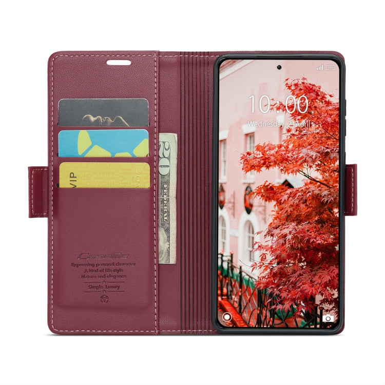 For Xiaomi 14 Pro CaseMe 023 Butterfly Buckle Litchi Texture RFID Anti-theft Leather Phone Case(Wine Red) - 14 Pro Cases by CaseMe | Online Shopping South Africa | PMC Jewellery | Buy Now Pay Later Mobicred