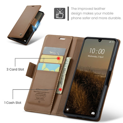 For Xiaomi Poco C65 4G CaseMe 023 Butterfly Buckle Litchi Texture RFID Anti-theft Leather Phone Case(Brown) - Xiaomi Cases by CaseMe | Online Shopping South Africa | PMC Jewellery | Buy Now Pay Later Mobicred