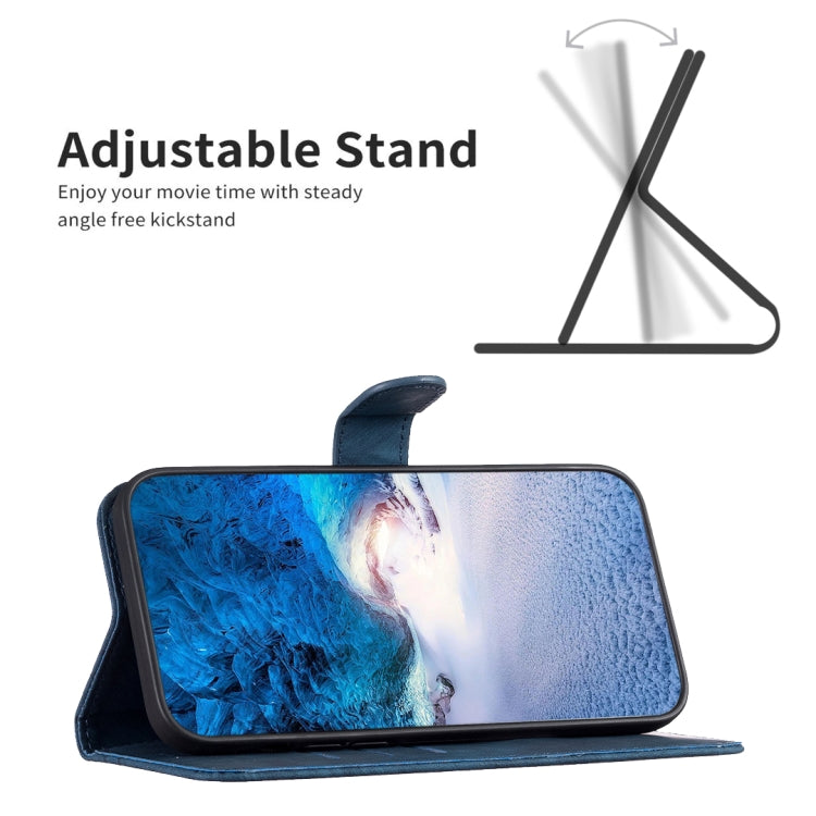 For Samsung Galaxy S24 5G Plaid Embossed Leather Phone Case(Blue) - Galaxy S24 5G Cases by PMC TechLife | Online Shopping South Africa | PMC TechLife
