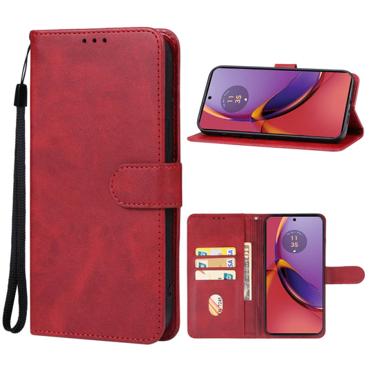 For Motorola Moto G84 Leather Phone Case(Red) - Motorola Cases by PMC Jewellery | Online Shopping South Africa | PMC Jewellery | Buy Now Pay Later Mobicred