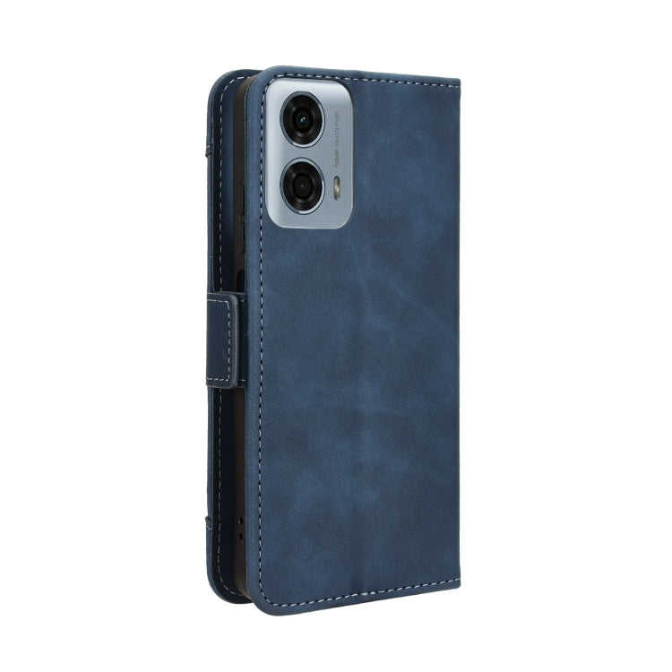 For Motorola Moto G Power 5G 2024 Skin Feel Calf Texture Card Slots Leather Phone Case(Blue) - Motorola Cases by PMC Jewellery | Online Shopping South Africa | PMC Jewellery | Buy Now Pay Later Mobicred