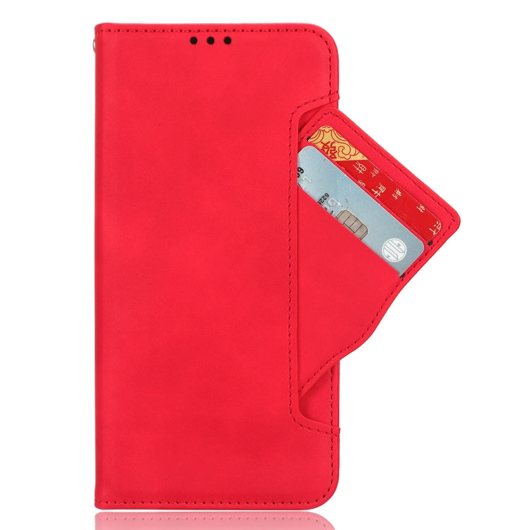 For Motorola Moto G04 / G24 Skin Feel Calf Texture Card Slots Leather Phone Case(Red) - Motorola Cases by PMC Jewellery | Online Shopping South Africa | PMC Jewellery | Buy Now Pay Later Mobicred