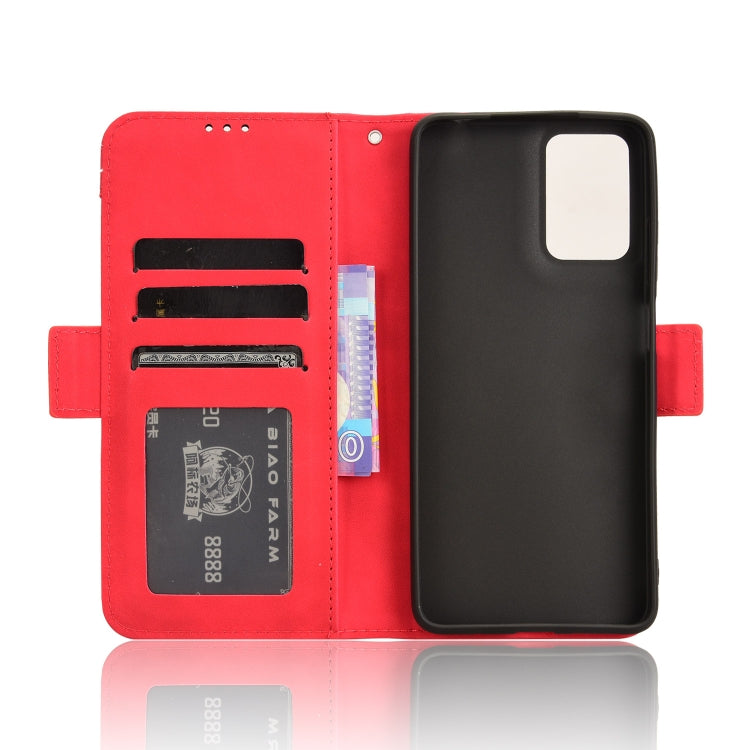 For Motorola Moto G04 / G24 Skin Feel Calf Texture Card Slots Leather Phone Case(Red) - Motorola Cases by PMC Jewellery | Online Shopping South Africa | PMC Jewellery | Buy Now Pay Later Mobicred