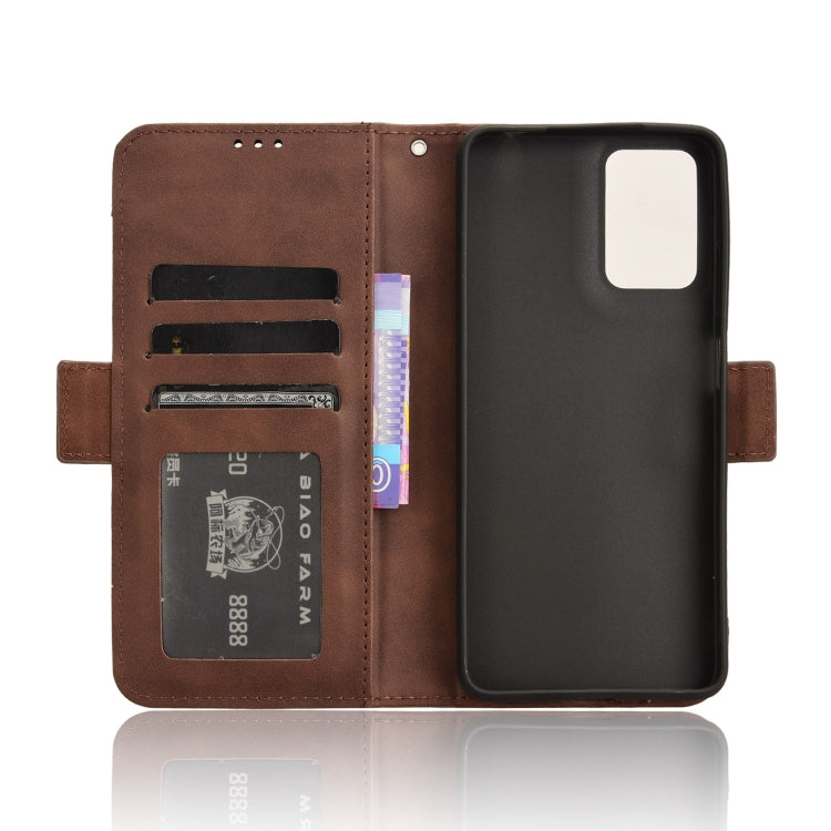 For Motorola Moto G04 / G24 Skin Feel Calf Texture Card Slots Leather Phone Case(Brown) - Motorola Cases by PMC Jewellery | Online Shopping South Africa | PMC Jewellery | Buy Now Pay Later Mobicred