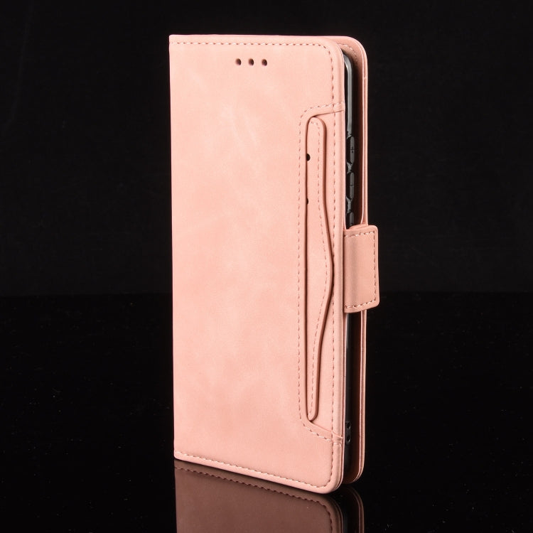 For Google Pixel 9 Skin Feel Calf Texture Card Slots Leather Phone Case(Pink) - Google Cases by PMC Jewellery | Online Shopping South Africa | PMC Jewellery | Buy Now Pay Later Mobicred