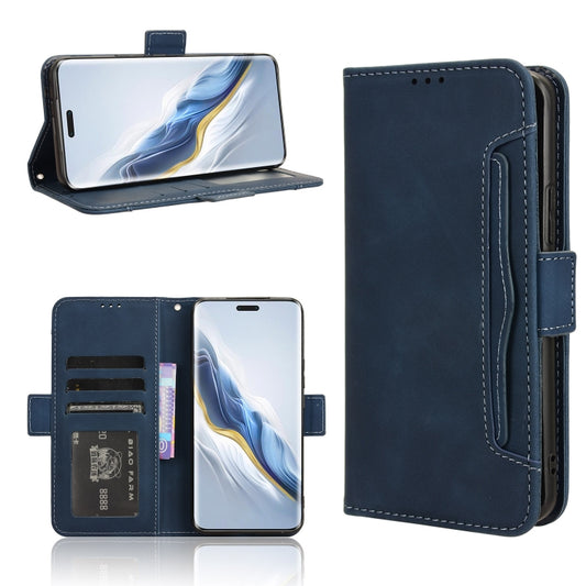 For Honor Magic6 Pro Skin Feel Calf Texture Card Slots Leather Phone Case(Blue) - Honor Cases by PMC Jewellery | Online Shopping South Africa | PMC Jewellery | Buy Now Pay Later Mobicred