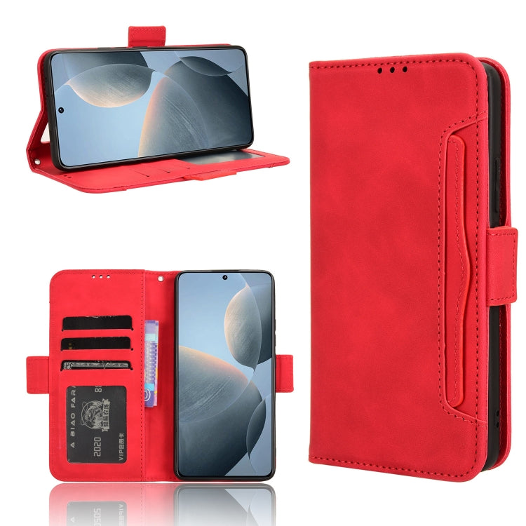 For Xiaomi Redmi K70 / K70 Pro 5G Skin Feel Calf Texture Card Slots Leather Phone Case(Red) - K70 Pro Cases by PMC Jewellery | Online Shopping South Africa | PMC Jewellery | Buy Now Pay Later Mobicred