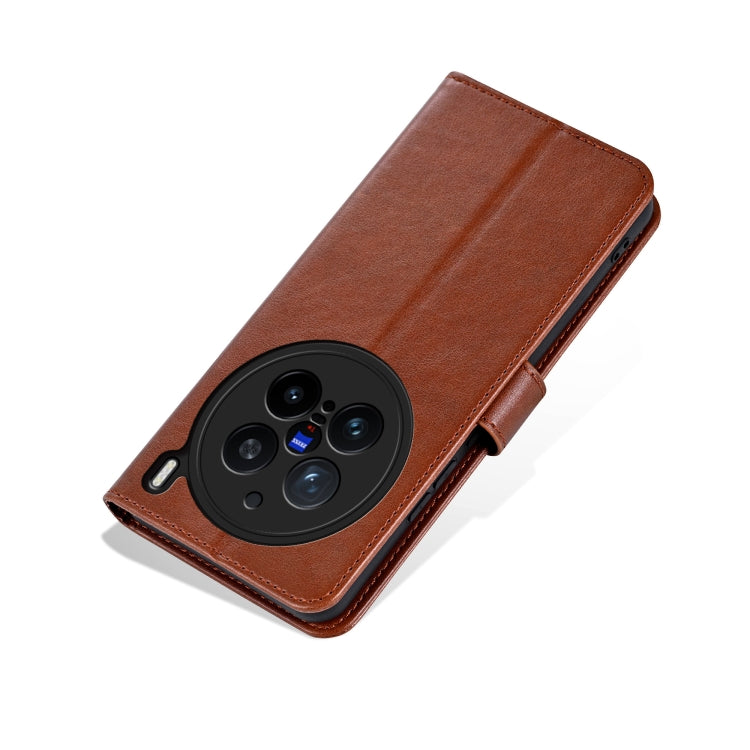 For vivo X200 Pro AZNS Sheepskin Texture Flip Leather Phone Case(Brown) - X200 Pro Cases by AZNS | Online Shopping South Africa | PMC Jewellery | Buy Now Pay Later Mobicred