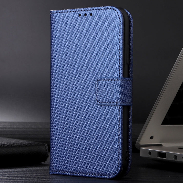 For Motorola Moto G Play 4G 2024 Diamond Texture Leather Phone Case(Blue) - Motorola Cases by PMC Jewellery | Online Shopping South Africa | PMC Jewellery | Buy Now Pay Later Mobicred
