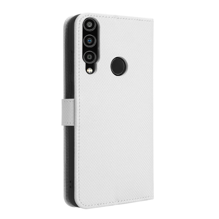 For Orbic Magic 5G R678EL Diamond Texture Leather Phone Case(White) - More Brand by PMC TechLife | Online Shopping South Africa | PMC TechLife | Buy Now Pay Later Mobicred