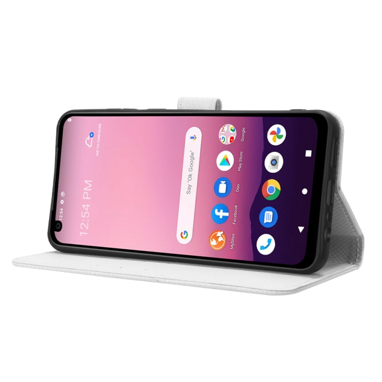 For Orbic Magic 5G R678EL Diamond Texture Leather Phone Case(White) - More Brand by PMC TechLife | Online Shopping South Africa | PMC TechLife | Buy Now Pay Later Mobicred