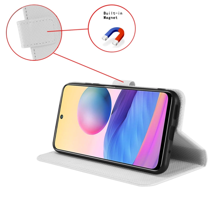 For Orbic Magic 5G R678EL Diamond Texture Leather Phone Case(White) - More Brand by PMC TechLife | Online Shopping South Africa | PMC TechLife | Buy Now Pay Later Mobicred