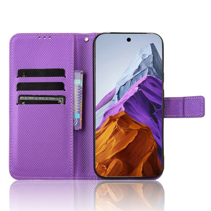 For Google Pixel 9 Pro Diamond Texture Leather Phone Case(Purple) - Google Cases by PMC Jewellery | Online Shopping South Africa | PMC Jewellery | Buy Now Pay Later Mobicred