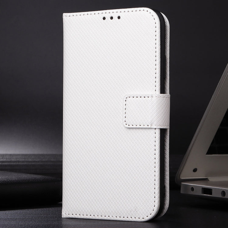 For Honor Magic6 Pro Diamond Texture Leather Phone Case(White) - Honor Cases by PMC Jewellery | Online Shopping South Africa | PMC Jewellery | Buy Now Pay Later Mobicred