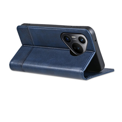 For Huawei Pura 70 AZNS Magnetic Calf Texture Flip Leather Phone Case(Dark Blue) - Huawei Cases by AZNS | Online Shopping South Africa | PMC Jewellery | Buy Now Pay Later Mobicred