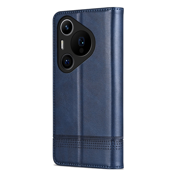 For Huawei Pura 70 Pro / 70 Pro+ Fine Hole AZNS Magnetic Calf Texture Flip Leather Phone Case(Dark Blue) - Huawei Cases by AZNS | Online Shopping South Africa | PMC Jewellery | Buy Now Pay Later Mobicred