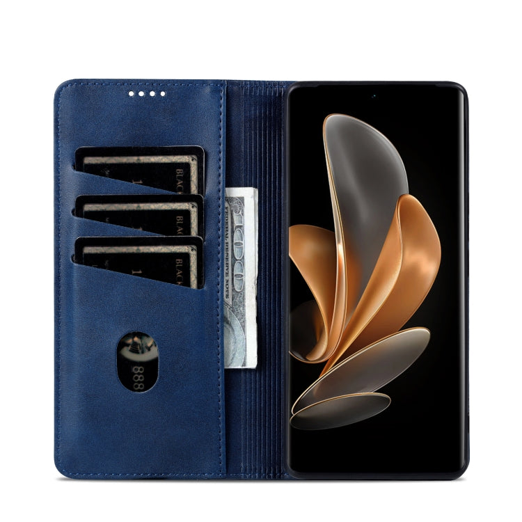 For Huawei Pura 70 Pro / 70 Pro+ Fine Hole AZNS Magnetic Calf Texture Flip Leather Phone Case(Dark Blue) - Huawei Cases by AZNS | Online Shopping South Africa | PMC Jewellery | Buy Now Pay Later Mobicred