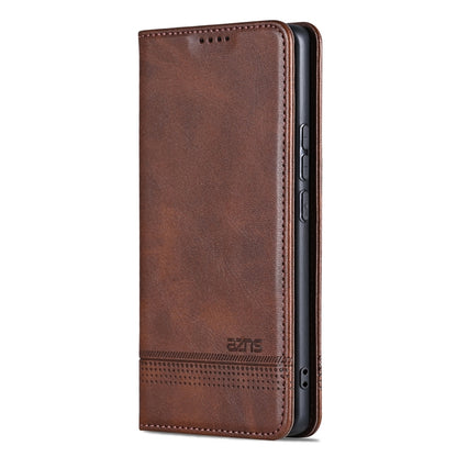 For Huawei Pura 70 Pro / 70 Pro+ Fine Hole AZNS Magnetic Calf Texture Flip Leather Phone Case(Dark Brown) - Huawei Cases by AZNS | Online Shopping South Africa | PMC Jewellery | Buy Now Pay Later Mobicred