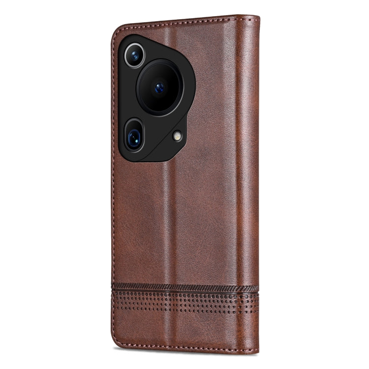 For Huawei Pura 70 Ultra AZNS Magnetic Calf Texture Flip Leather Phone Case(Dark Brown) - Huawei Cases by AZNS | Online Shopping South Africa | PMC Jewellery | Buy Now Pay Later Mobicred