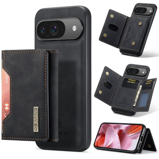 For Google Pixel 9 / 9 Pro DG.MING M2 Series 3-Fold Multi Card Bag + Magnetic Phone Case(Black) - Google Cases by DG.MING | Online Shopping South Africa | PMC Jewellery | Buy Now Pay Later Mobicred