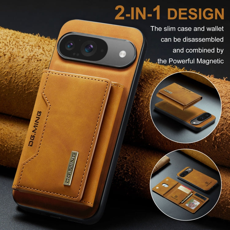 For Google Pixel 9 / 9 Pro DG.MING M2 Series 3-Fold Multi Card Bag + Magnetic Phone Case(Brown) - free shipping - PMC Jewellery - Order now!