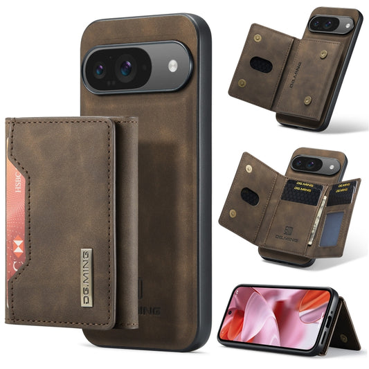 For Google Pixel 9 / 9 Pro DG.MING M2 Series 3-Fold Multi Card Bag + Magnetic Phone Case(Coffee) - Google Cases by DG.MING | Online Shopping South Africa | PMC Jewellery | Buy Now Pay Later Mobicred