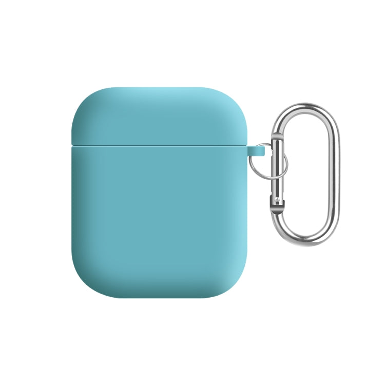 For AirPods 2 / 1 PC Lining Silicone Bluetooth Earphone Protective Case(Ice Blue) - For AirPods 1/2 by PMC Jewellery | Online Shopping South Africa | PMC Jewellery | Buy Now Pay Later Mobicred