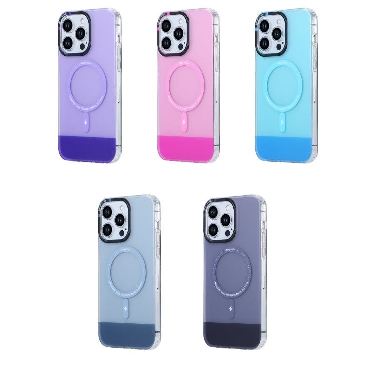 For iPhone 15 Pro PC + TPU IMD MagSafe Magnetic Phone Case(Grey) - iPhone 15 Pro Cases by PMC TechLife | Online Shopping South Africa | PMC TechLife