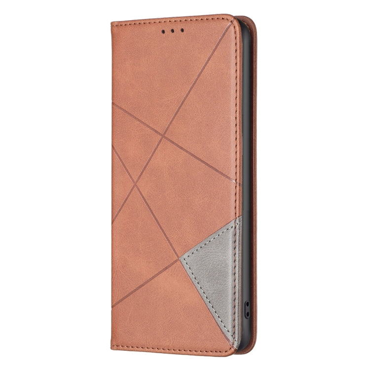 For Xiaomi Redmi Note 13 Pro 5G Rhombus Texture Magnetic Leather Phone Case(Brown) - Xiaomi Cases by PMC Jewellery | Online Shopping South Africa | PMC Jewellery | Buy Now Pay Later Mobicred