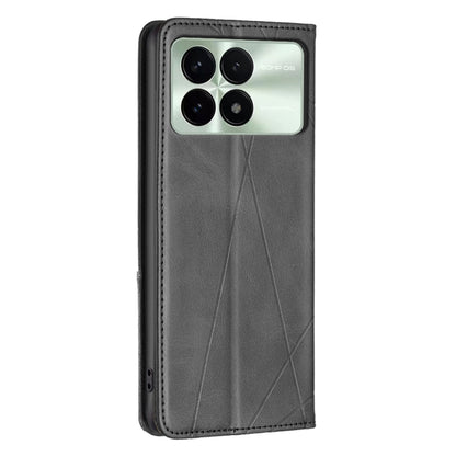 For Xiaomi Redmi K70 / K70 Pro Rhombus Texture Magnetic Leather Phone Case(Black) - K70 Pro Cases by PMC Jewellery | Online Shopping South Africa | PMC Jewellery | Buy Now Pay Later Mobicred