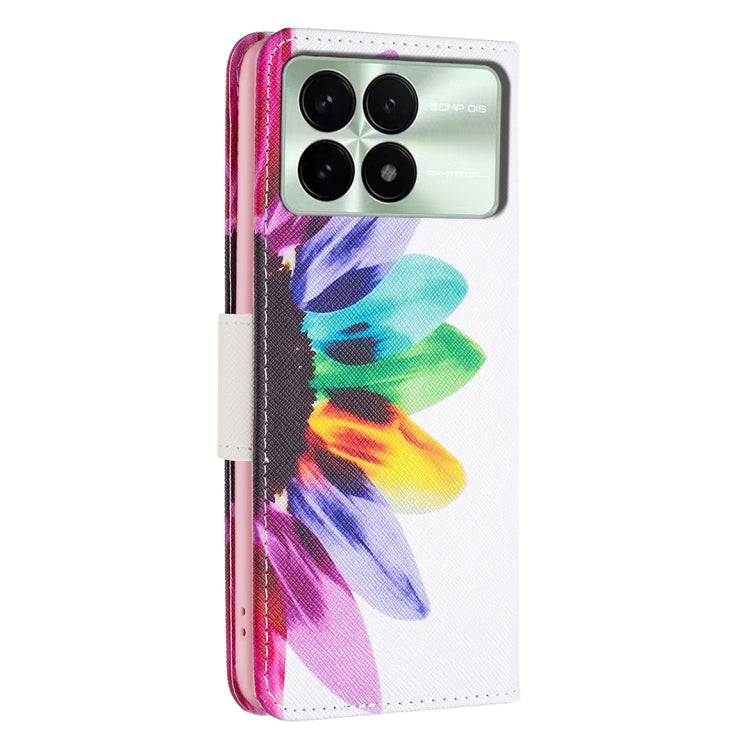 For Xiaomi Redmi K70 / K70 Pro Colored Drawing Pattern Leather Phone Case(Sun Flower) - K70 Pro Cases by PMC Jewellery | Online Shopping South Africa | PMC Jewellery | Buy Now Pay Later Mobicred