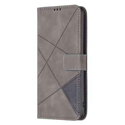 For Google Pixel 9 Magnetic Buckle Rhombus Texture Leather Phone Case(Grey) - Google Cases by PMC Jewellery | Online Shopping South Africa | PMC Jewellery | Buy Now Pay Later Mobicred