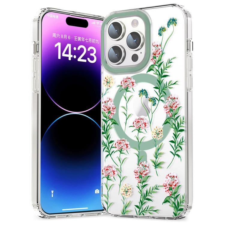 For iPhone 11 Pro Max MagSafe Magnetic TPU Phone Case(Vine Rose) - iPhone 11 Pro Max Cases by PMC Jewellery | Online Shopping South Africa | PMC Jewellery