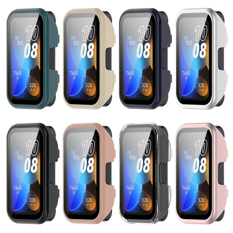 For Huawei Band 9 / 8 PC + Tempered Film Integrated Protective Watch Case(Matte Powder) - Watch Cases by PMC Jewellery | Online Shopping South Africa | PMC Jewellery