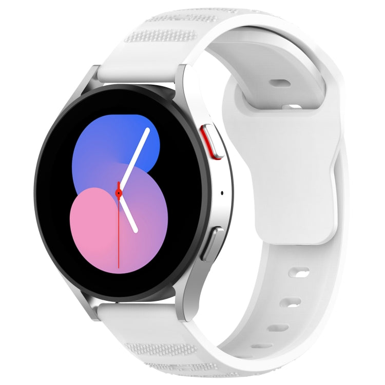 22mm Universal Dots Pattern Silicone Replacement Watch Band(White) - 22mm Bands by PMc TechLife | Online Shopping South Africa | PMc TechLife | Buy Now Pay Later Mobicred