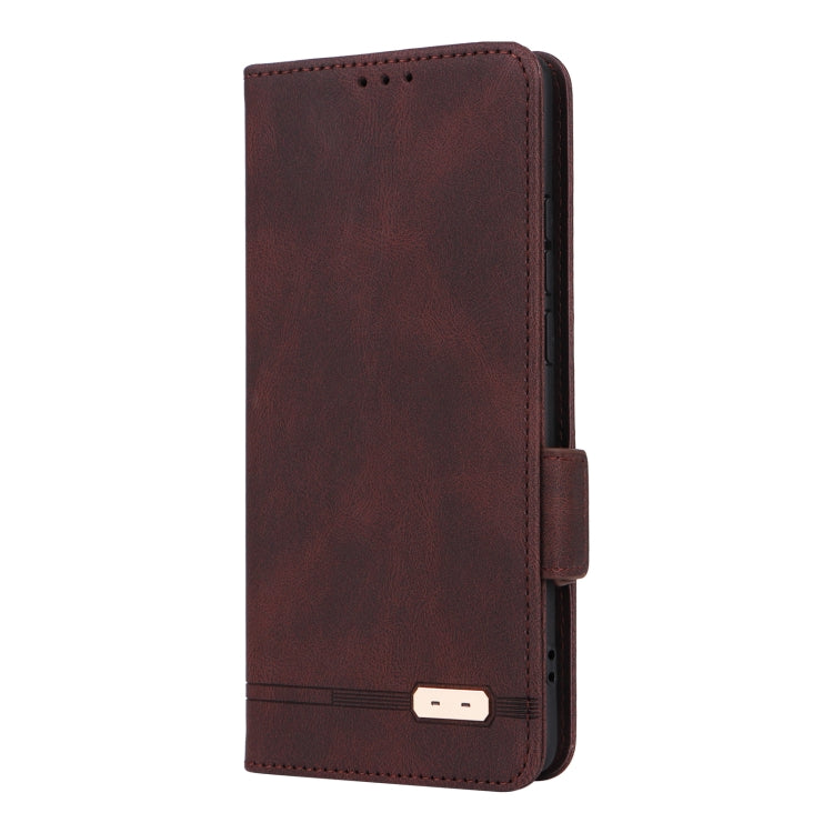 For OPPO Reno10 Pro+ Magnetic Clasp Leather Phone Case(Brown) - OPPO Cases by PMC Jewellery | Online Shopping South Africa | PMC Jewellery