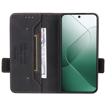 For Xiaomi 14 Magnetic Clasp Leather Phone Case(Black) - 14 Cases by PMC Jewellery | Online Shopping South Africa | PMC Jewellery | Buy Now Pay Later Mobicred