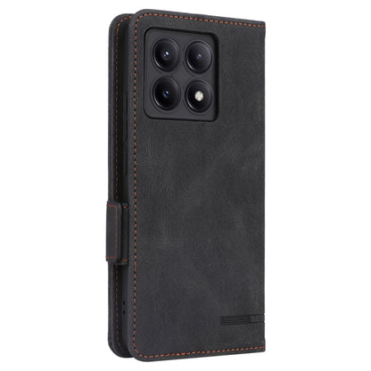 For Xiaomi Redmi K70E 5G Magnetic Clasp Leather Phone Case(Black) - K70E Cases by PMC Jewellery | Online Shopping South Africa | PMC Jewellery | Buy Now Pay Later Mobicred