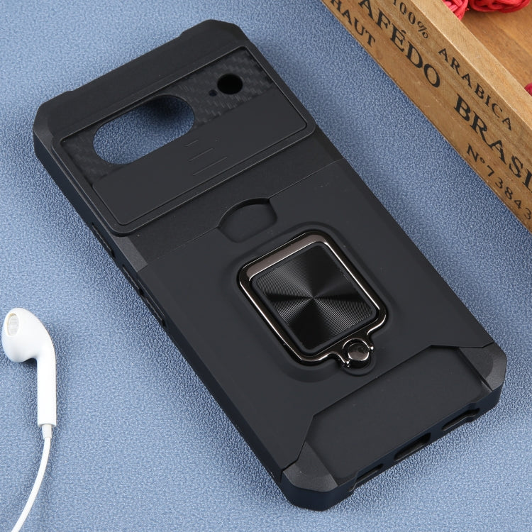 For Google Pixel 8 Camera Shield Card Slot PC+TPU Phone Case(Black) - Google Cases by PMC TechLife | Online Shopping South Africa | PMC TechLife | Buy Now Pay Later Mobicred