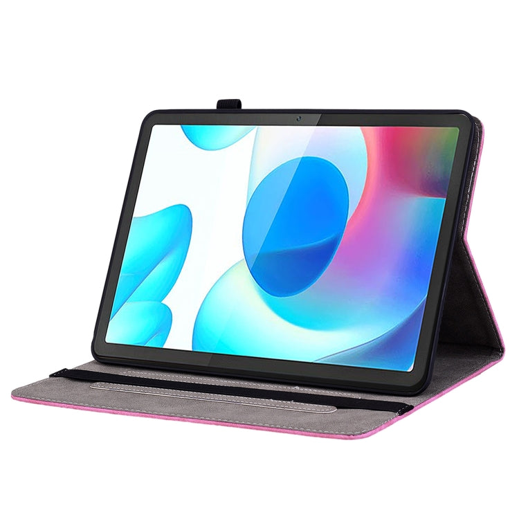 For Realme Pad 10.4 / Pad 5G 10.4 Butterfly Rose Embossed Leather Tablet Case(Rose Red) - Realme by PMC TechLife | Online Shopping South Africa | PMC TechLife | Buy Now Pay Later Mobicred