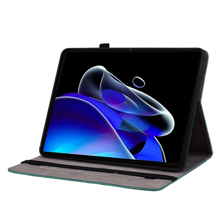 For Realme Pad X Butterfly Rose Embossed Leather Tablet Case(Green) - Realme by PMC TechLife | Online Shopping South Africa | PMC TechLife | Buy Now Pay Later Mobicred